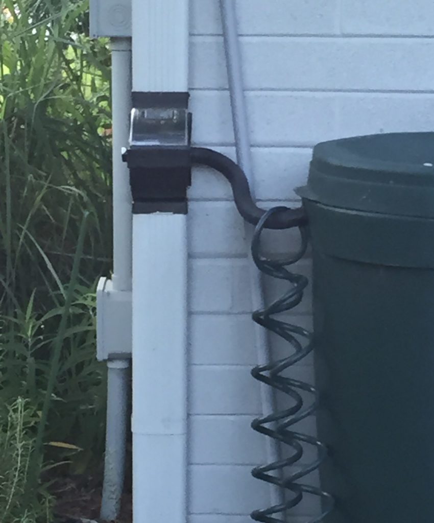 rain water roof spout diverter drip clip