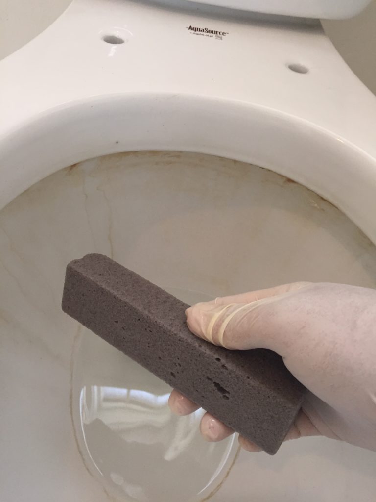 Scour Stick on Toilet