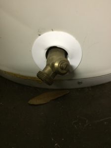 water heater flush valve towels prepared spare bucket bottom along tank case